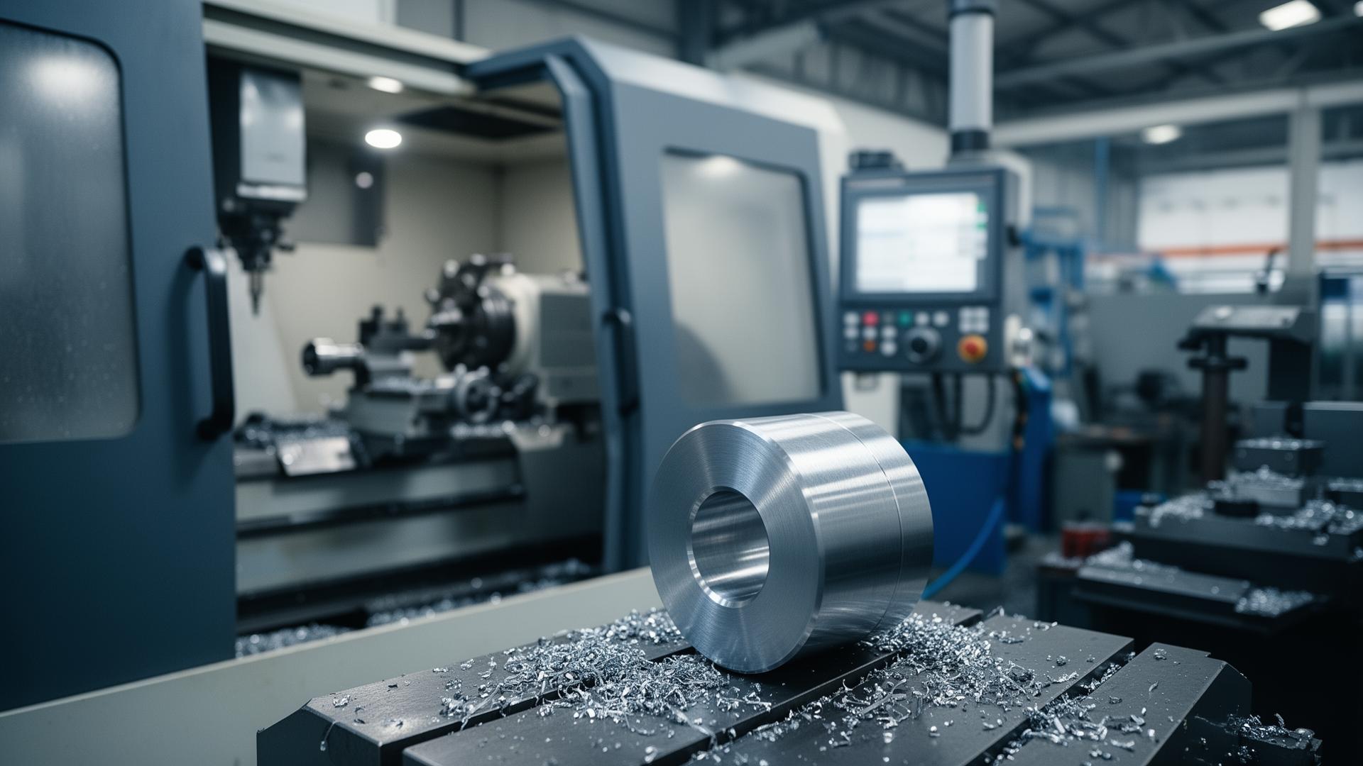 Centro de usinagem CNC em operação